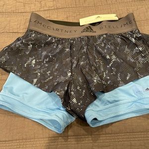 Adidas Stella McCartney running shorts. New with tags